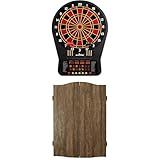 Bundle of Arachnid Cricket Pro 670 Tournament-Quality Dartboard with Tan Cabinet