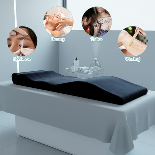 Kensbro Massagebett Topper Wimpern Liege Matratze, Wimpern Bettmatratze aus Memory Schaum, Rutschfestes Schönheitsmatratze Abnehmbar und Leicht zu Reinigen für Spas und Schönheitssalons(nur Matratze)