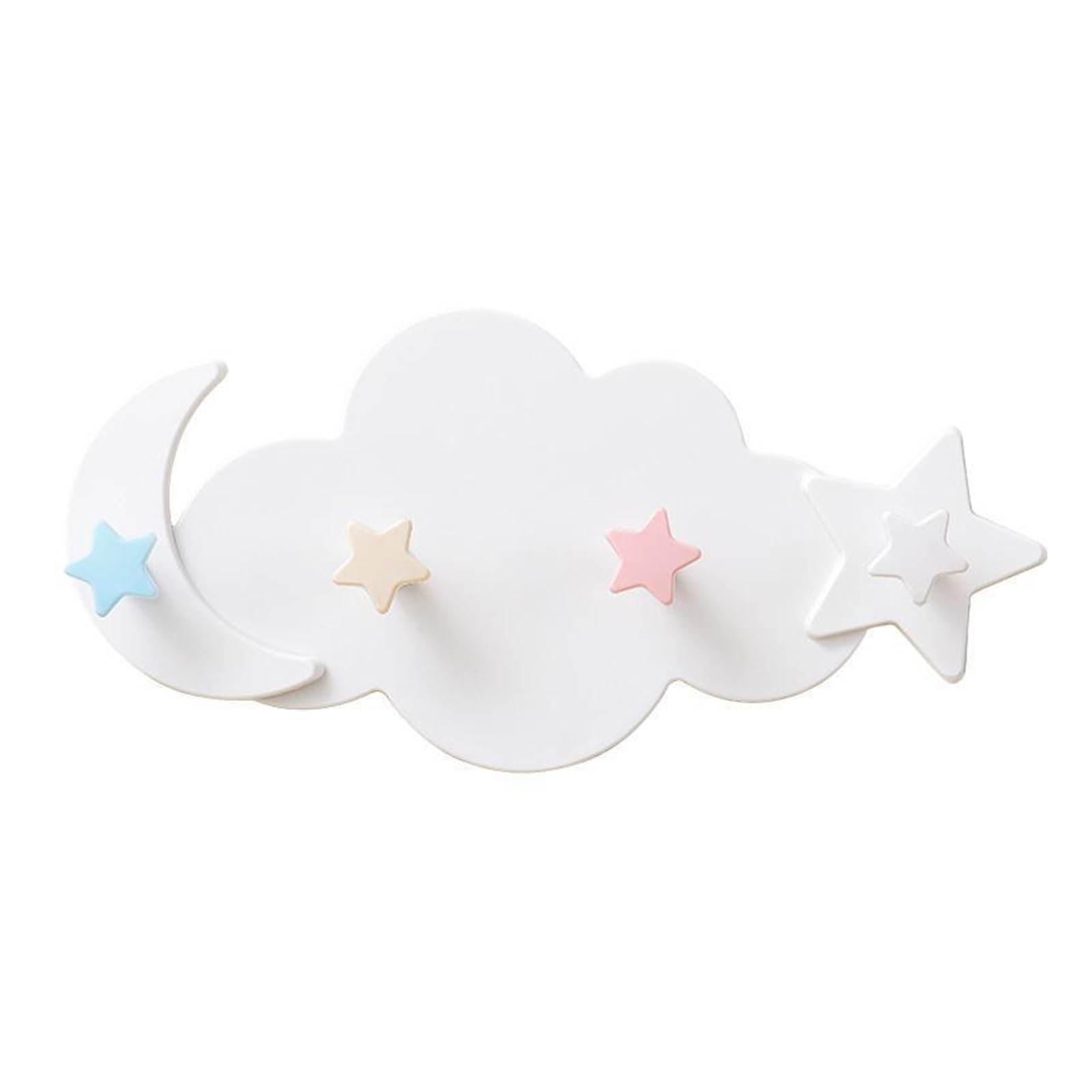 Dvmsief Wt Coat Hooks Cloud Shaped Hooks Star Moon Shape Nail-Free Wall Clothes Room Decorative Key Hanging Hanger Kitchen Storage Hook