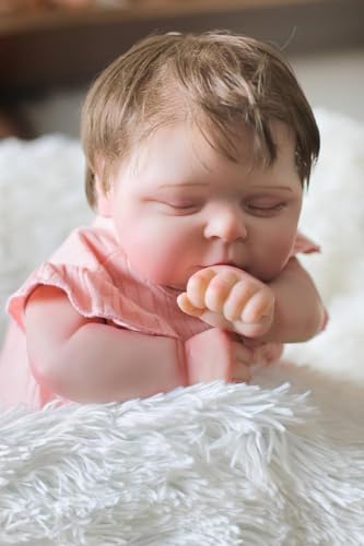 Pinky Reborn Baby Dolls 20 Inch 50 cm Realistic Newborn Baby Doll Full Body Vinyl Lifelike Baby Doll Look Real Baby Washable Toy for Kids - Image 4