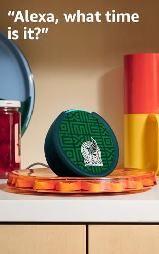 Image of Amazon Echo Pop (newest model) | Officially Licensed Mexico National Soccer Team Limited-Edition (Green)