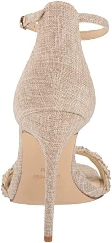 Nine West Women's MORELOV Heeled Sandal, Natural 110, 5 | Image 2