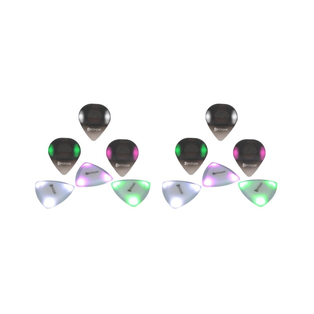 2 set di 6 plettri luminosi per chitarra, colorati, ideali come regalo per prestazioni