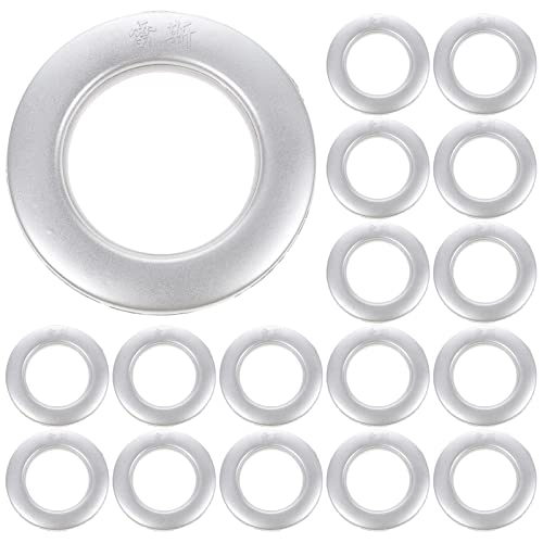 ABOOFAN 75 Piezas Anillo De Cortina Automático Mosquetones Perchas Persianas Black out para Ventana Ojal Neto Anillos De Cortina Negros Ganchos para Cortinas Total El Plastico Silver