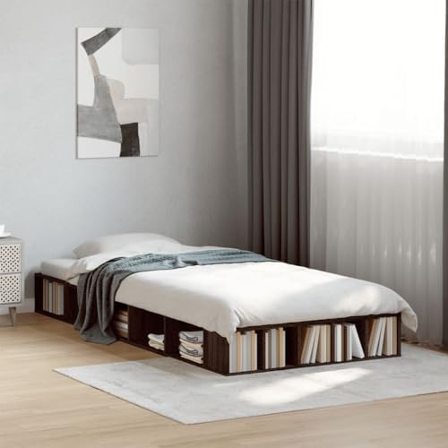 LLEZKBR Betten & Zubehör, Betten & Bettrahmen, Bettgestell ohne Matratze, Braun Eiche, 90 x 190 cm, Einzelbett