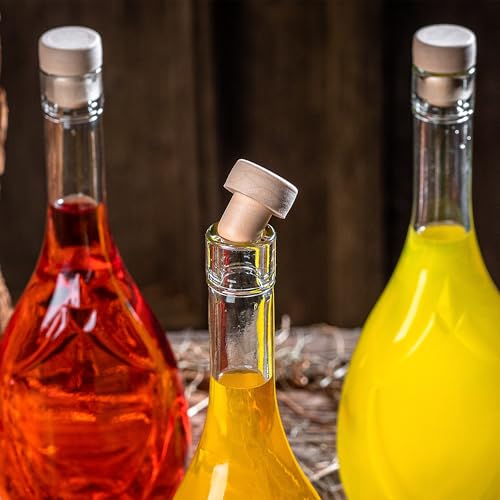 KADAX 5er Set Glasflaschen 500ml mit Korken – Leere Flaschen zum Befüllen für Likör, Schnaps, Öl & Essig, ideal zum Verschenken… – Ansicht 4