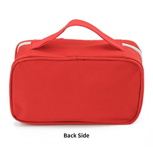 Image of TOPASION Portable Empty First Aid Kit Bag, Travel Medicine Pouch, Small Medical Bag (2 Pieces Red)