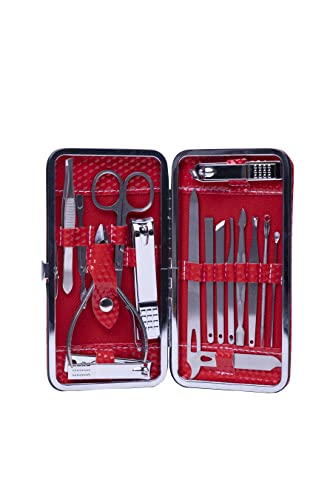 ClubBeauty 16 IN 1 Stainless Steel Manicure Kit Nail Cutter For Men Women | Manicure Pedicure Kit With Grooming Kit, Acne Needle, Nail Filer Kit, Nail Cutter Set with Case