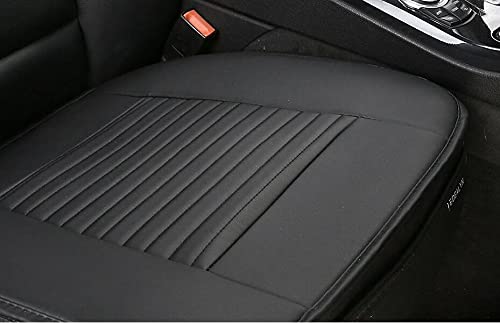 Edealyn Pu Leather Car Seat Covers Universal Protection Car Seat Office Chair Auto Pad Mat Seat Cushion Car Seat Cover Of Set 2 (Black) #TOP5