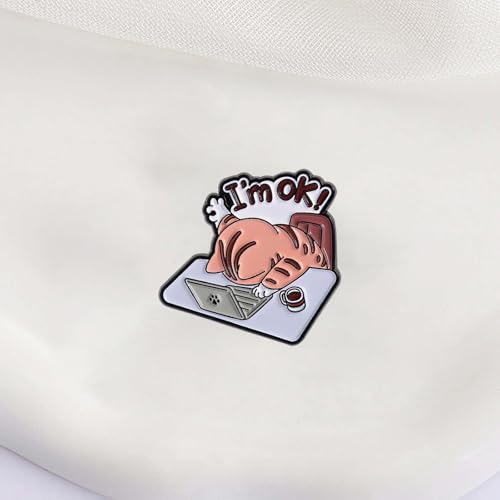 Image of Cute Enamel Pins Cartoon Lapel Pin Brooch Badge for Backpack Jackets Funny Tiger Pins for Gift Anime Enamel Pin for Clothing Hat Decoration