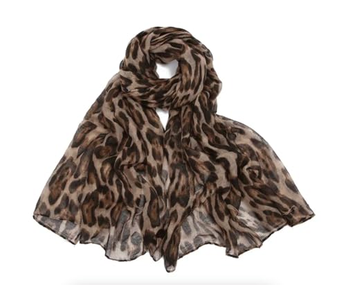 Secret for Longevity Extra Large Long Sheer Black Brown Tan Camel Khaki Latte Ocelot Leopard Cheetah Animal Print Scarf Wrap Shawl Pashmina Sarong 35" x 70" inches4