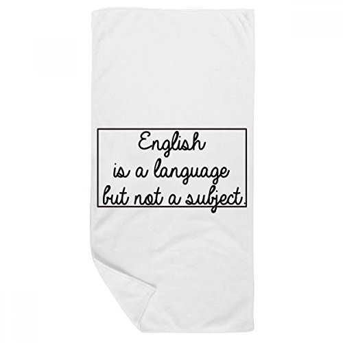 Serviette de bain citation anglais multicolore en coton doux 35x70cm - 2