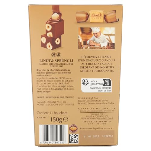 Lindt Nuxor chocolates Milk chocolate and hazelnuts, Lindt chocolate, chocolate...