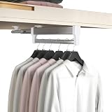 Conception polyvalente La barre de penderie est un cintre polyvalent conçu pour accrocher des vêtements, des cravates, des écharpes, des pantalons, etc. La barre de penderie extensible maximise l'utilisation de l'espace et permet d'économiser suffisamment d'espace pour d'autres usages.
