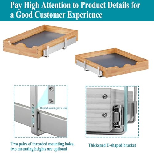 OCG Pull Out Drawers For Cabinets, Slide out Wood Drawer Shelf, Pull Out Shelves for Base Cabinet Organization in Kitchen, Pantry, Bathroom by OCG - Image 5