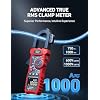 AstroAI Inrush Digital Clamp Meter Multimeter 1000A TRMS 6000 Counts, Amp Voltage Tester with VFD, LOZ Mode; Measures AC/DC Current Voltage Temperature Resistance Capacitance Frequency Continuity NCV