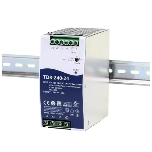 Alimentation TDR-240-24 triphasée 24V pour rail DIN industriel
