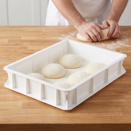 Recipiente comercial para leudar masa de pizza caja apilable de alta durabilidad 6
