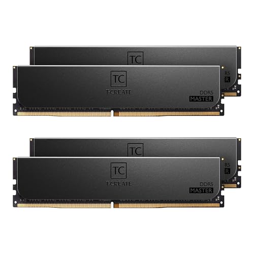Image of TEAMGROUP T-Create Master Overclocking DDR5 R-DIMM 96GB Kit (4 x 24GB) 6400MHz (PC5-51200) CL32 Hynix M-DIE Workstation Memory Module Ram Black - CTCMD596G6400HC32AQC01