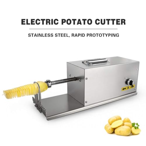 Cortadora eléctrica de papas en espiral 40W acero inox miniatura 2