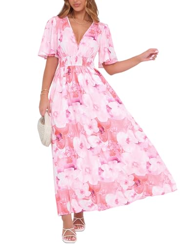 Image of Flessibili Womens Summer Floral Maxi Dress Wedding Guest Party Long Dresses 2026