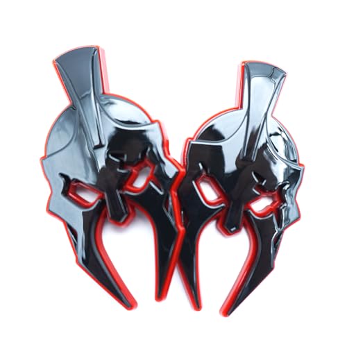 Image of 2Pcs Right Left Side Custom Gladiator Emblems 3D Badges Replacement for JL Jeep Gladiator (Red Black)