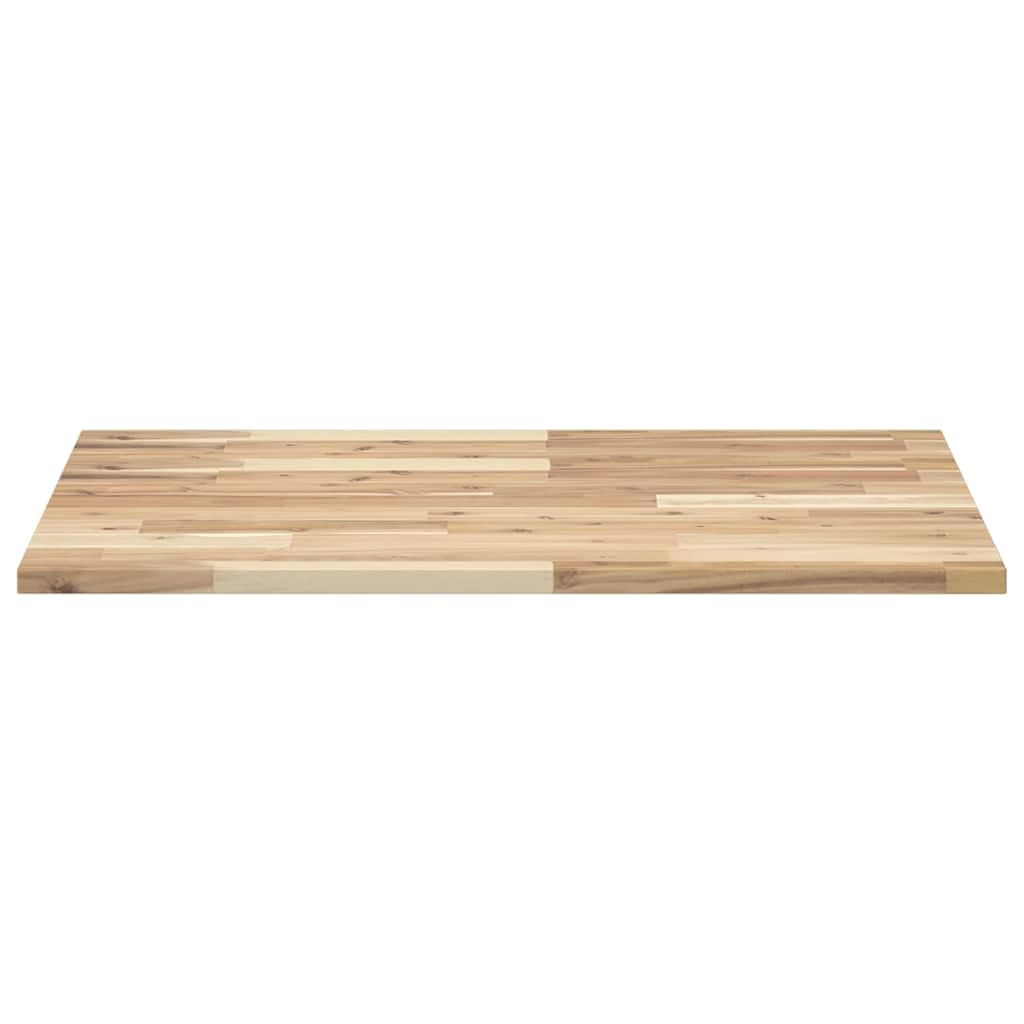 Unbehandelte Akazienholz Tischplatte 80x60 cm rechteckig für Büro, Homeoffice, Gaming, vielseitig einsetzbar, robust, pflegeleicht, ideal als Schreibtischzubehör