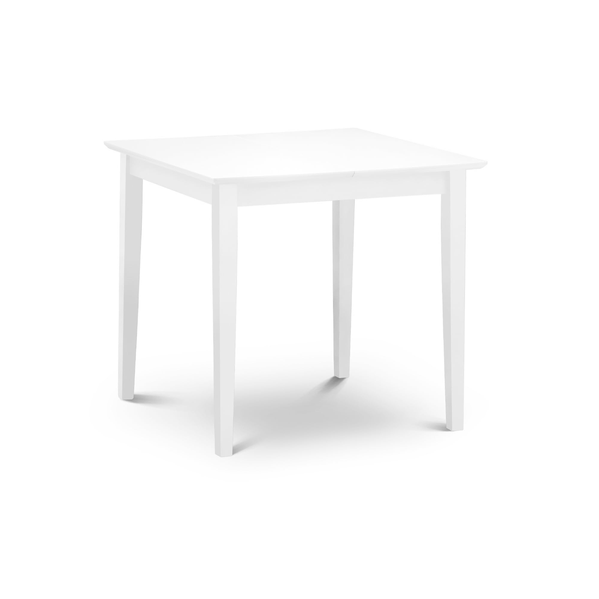 Julian Bowen Rufford Extending Dining Table - White Lacquered Finish - Butterfly Extension System