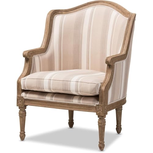 Sillón francés con estructura sólida de madera miniatura 1