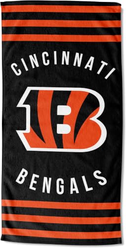 Image of NORTHWEST NFL Cincinnati Bengals Unisex-Adult Beach Towel, 30 inch x 60 inch, Stripes (Pack of 6)