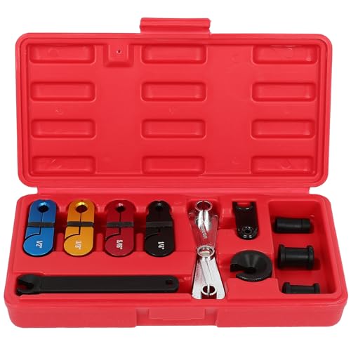 10pc Fuel Line Disconnect Tool Set Master Quick Disconnect Tool Kit for Mechanics Transmission Oil Cooler Line Disconnects Compatible with for Ford Chevy GM More, Red