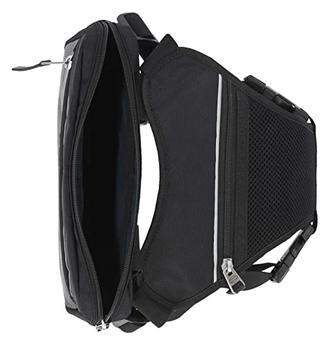 Harley-Davidson Men's Classic Codura Genuine Leather/Canvas Chest Pack - Black3