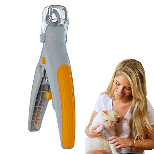 Suukee The Illuminated Pet Nail Clipper,Pet Nail Scissors peticare pet nail trimmer with LED Light&5X Magnification Mirror Safety Grooming Nail Scissors for Dogs Cats As Seen on TV