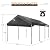 Shintenchi 10x20ft Heavy Duty Carport with UV Resistant Canopy, Powder-Coated Steel Frame, Easy to Assemble Portable Garage, Stable Carport for Car, Bike, Camp, Outdoor Storage (Grey)