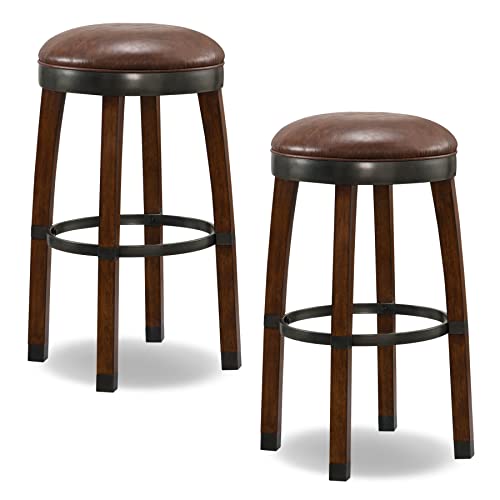 Image of Leick Home Calton Bar Stool, Sable, Sienna