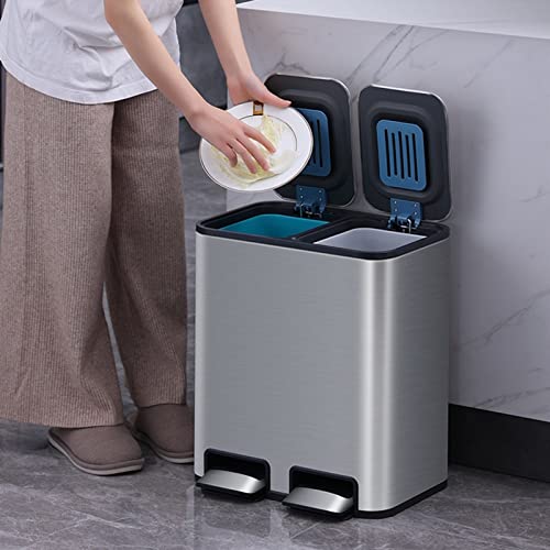 Papelera de cocina con pedal y sensor, gris miniatura 3