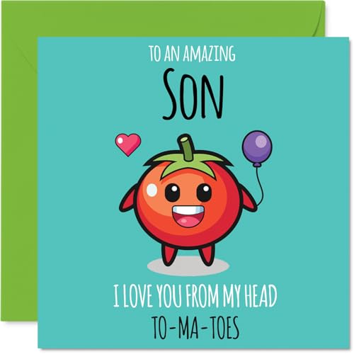 Carte anniversaire fils, de ma tete a tes tomates