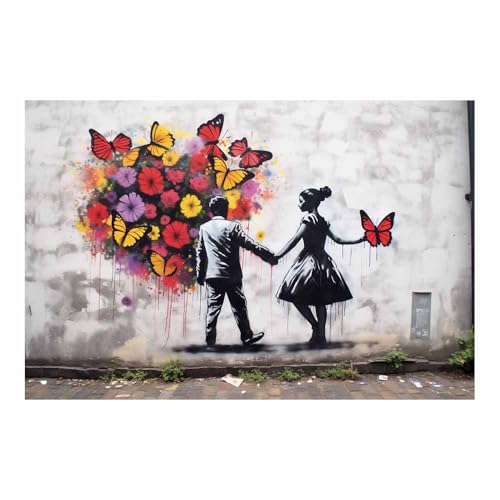 Graffiti art maison impression Renaissance toile rouge sans cadre