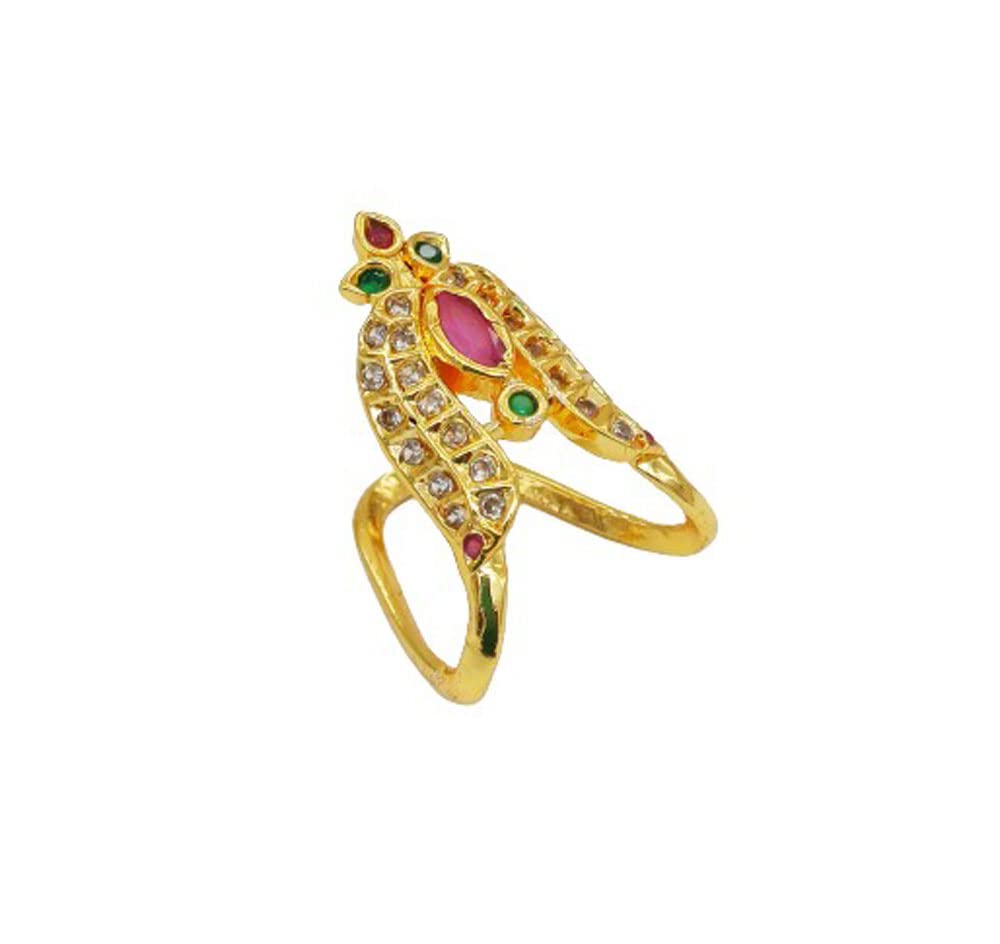 NANDANA COLLECTIONS Trending Namam Finger Vanki Ring Impon Design Stone Ring Imitation Jewellery One Gram, For Womens - One Size (B0BV22DGK5) Amazon Price History, Amazon Price Tracker