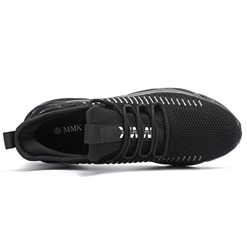 Pulltop Men's Slip On Blade Running Shoes Non Slip Athletic Walking Shoes Slip Resistant Tennis Shoes Gym Comfortable Casual Fashion Sneakers For Men Black 12 #TOP2