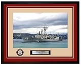 USS KLAKRING FFG-42 Framed Navy Ship Photo 156FFG42Burgundy