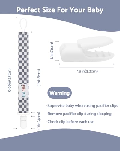 Image of ALVABABY Pacifier Clips 8 Pack Pacifier Binky Paci Holder Leashes for Teethers 8DP16A