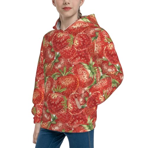 Strawberry Kid Hoodies Boys Sweatshirts Girls Pullover with Pocket2