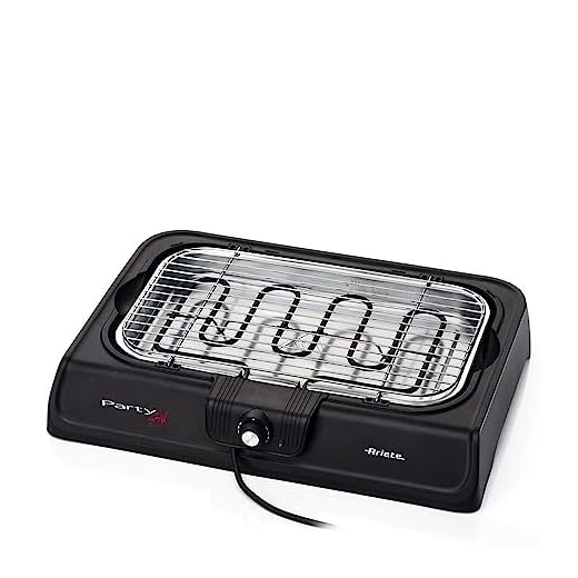 Ariete 723 Party Grill - barbecue elettrico. Potenza 2000W. Cottura lenta e rapida. Per carne, verdura e pesce. Dotata di vassoi raccogli grasso.