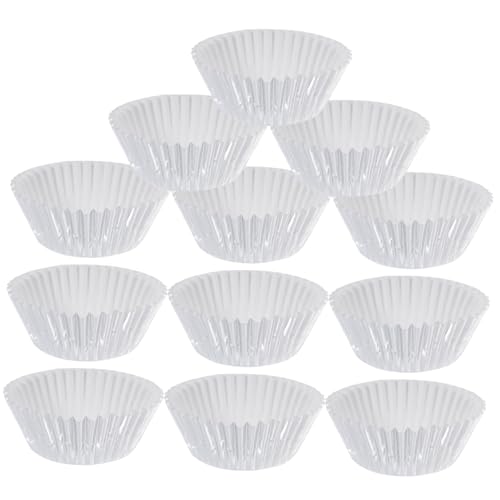 WEKADRIN 100 Piezas Unidades Moldes Aluminio para Cupcakes Mini Reforzados Resistentes al Calor para Hornear Muffins Tartas Fiestas
