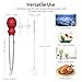 U-Taste Aquarium Pipette Cleaner: 1.5oz Coral Feeder for Fish Tank Cleaning, Manual Feeding Tube, Food Grade Siphon Dropper, Waste Remover with Strong Suction & Stand & Brush (11.98in, Red)