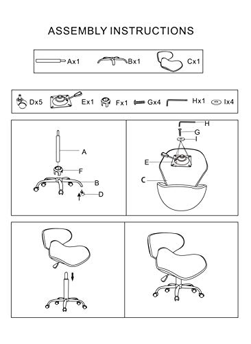 Mayakoba Set Of 2 Nail Salon Pedicure Stool Umi Pedicure Chair Short Adjustable Comfort Pneumatic Pump Salon Furniture & Equipment Black #TOP6