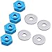 ShareGoo Metal 12mm to 17mm Wheel Hex Adapter Adaptor Converter Compatible with Tamiya Axial RC4WD Traxxas HPI Himoto HSP Losi Kyosho RC 1/10 On-Road Car Buggy Truck Tyre Tires