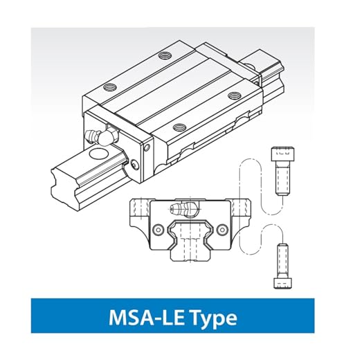 Guide linéaire MSA30LE contre les vibrations mécaniques de machine CNC