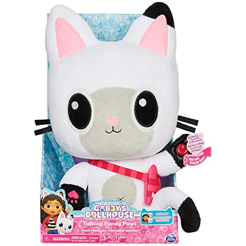 Gabby's Dollhouse- Maison de poupée, Jouet en Peluche 33 cm Paws parlantes avec lumières, Musique et 10 Sons et Phrases, 6061679 Cover